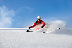 Skilauf Tiefschnee
